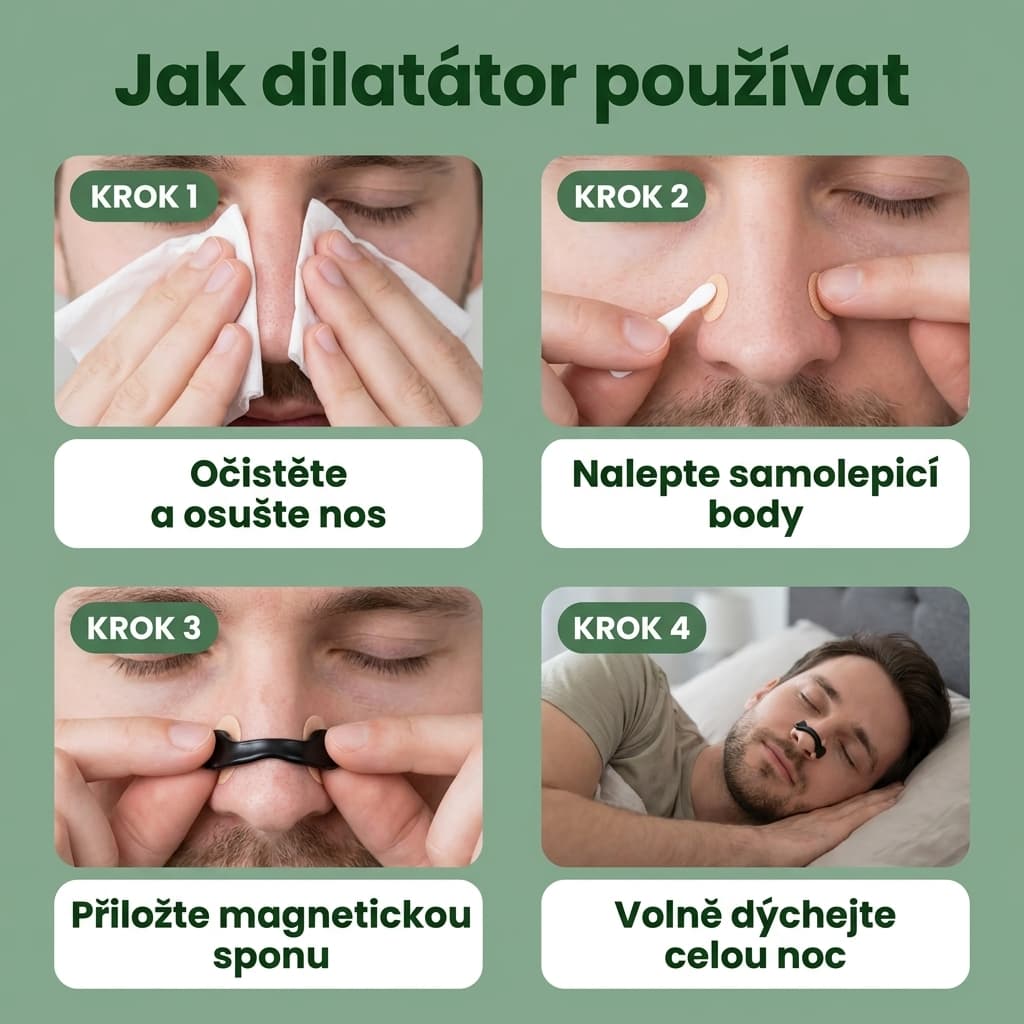 Magnetický nosní dilatátor – návod k použití